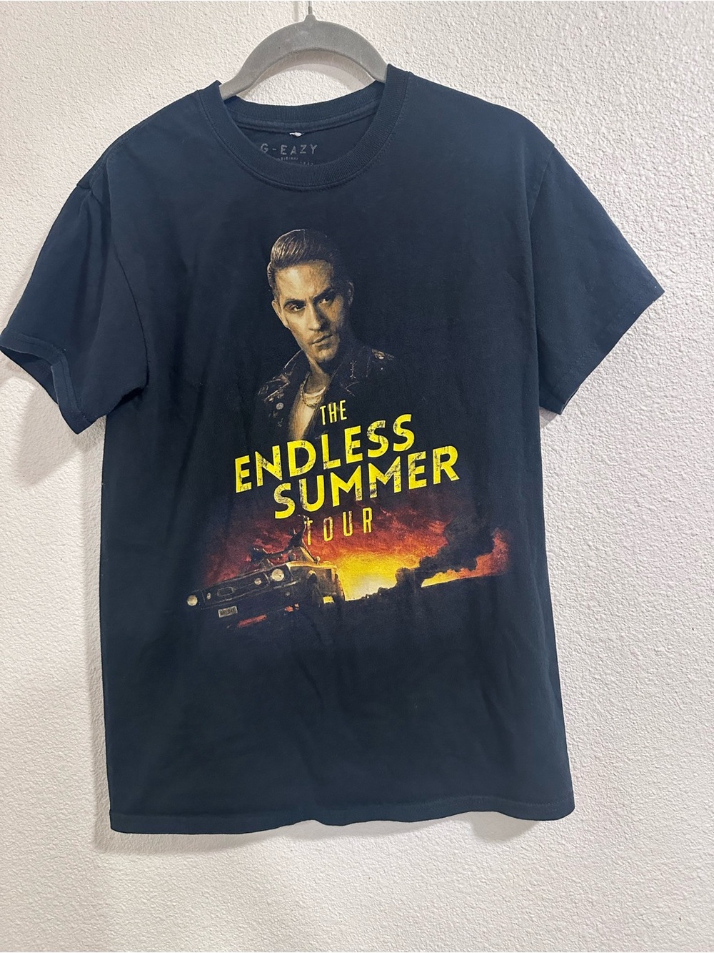 G-Star Black Short-Sleeve 'Endless Summer' Graphic Tee with Yellow Print